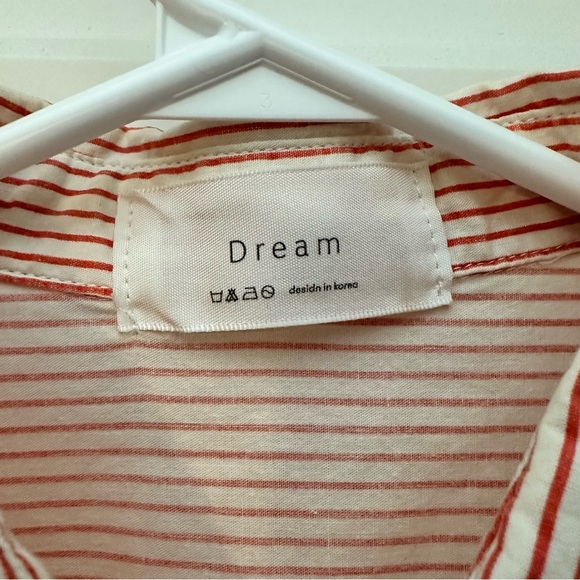 Women’s Mickey and Minnie Red and White striped Button Down Shirt Sz 2/4 - Picture 3 of 9